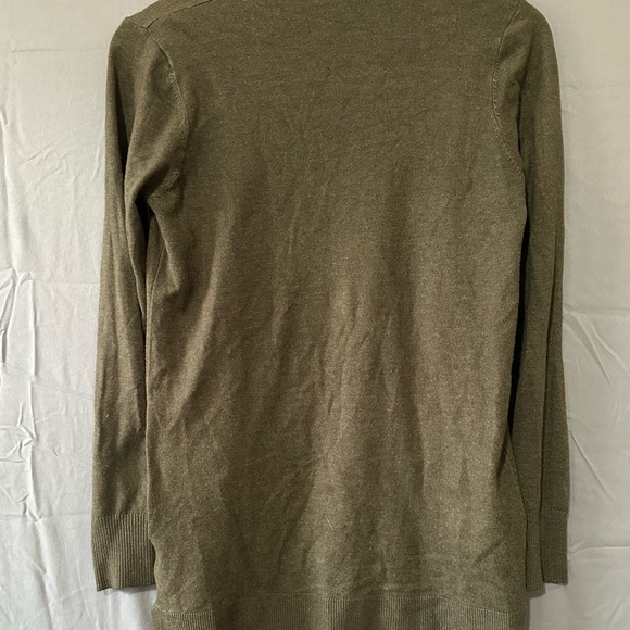 Pink Clover Olive Open-Front Cardigan - Picture 2 of 7